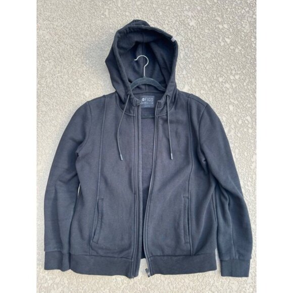 Figs On-Shift Full Zip Hoodie Black Small Women's - Picture 7 of 10